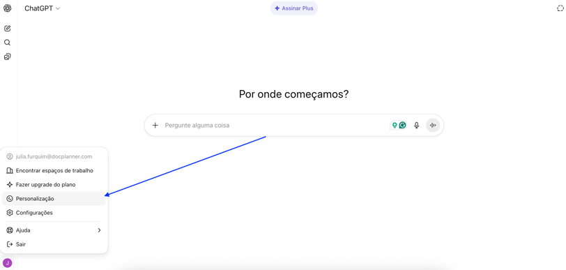 ChatGPT Personalização