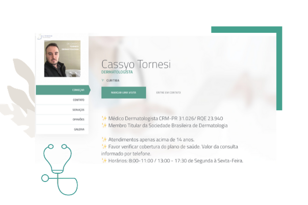 Site Profissional Doctoralia - Dr. Cassyo Tornesi