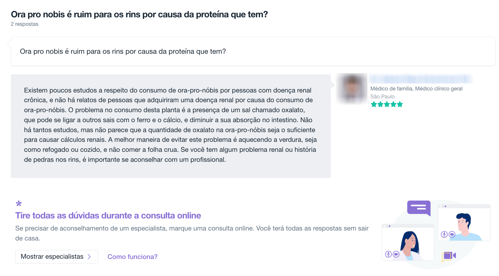 Pergunte ao especialista